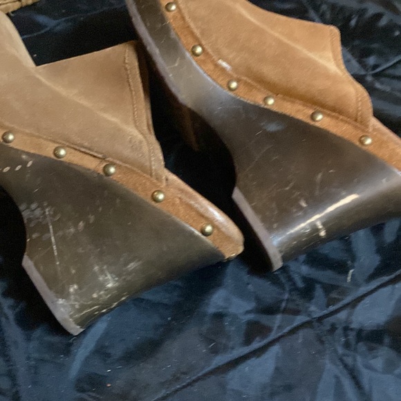Women's UGG Fur Lined Leather Wedge Clogs🌵9 - Picture 8 of 12